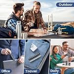 Portatif 7-day organisateur de pilules(2 Pack), Compartiments journaliers séparés. Imperméable Clavier Portable Pill Box, Convient pour les médicaments quotidiens et les voyages (Black+Argent)