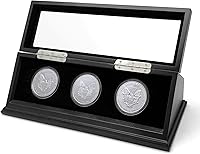 Vista 14 de Estuche de Exhibición de Monedas de Desafío Color Nogal 1.5-1.75 Pulgadas 38-44.5 mm Titular de Monedas 1 Ranura