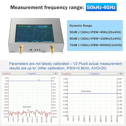 Miniatura 2 de AURSINC Analizador de red vectorial NanoVNA V2 Plus5 (V2 PLUS4 Pro) actualizado Analizador de antena de 50kHz-4GHz con analizador de antena