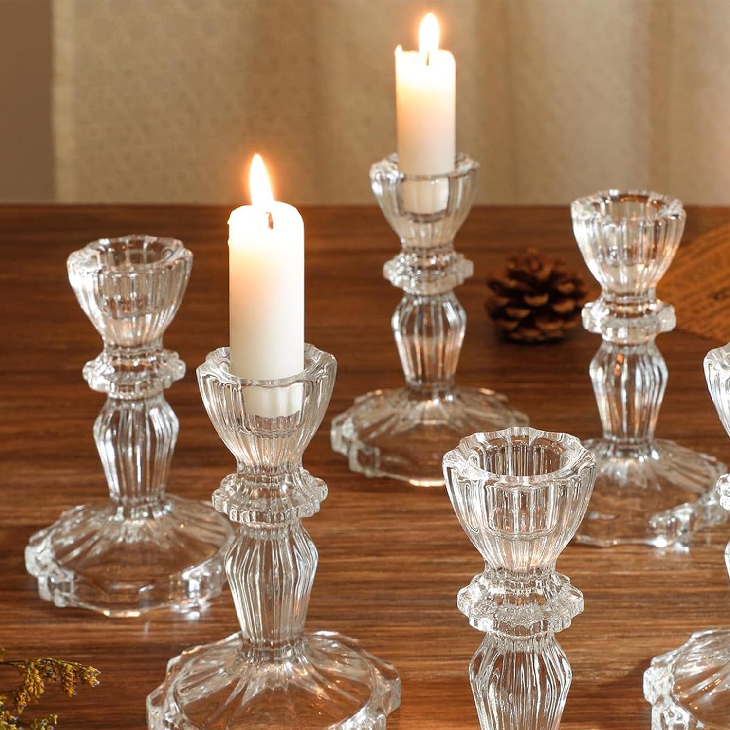 LOT DE 4 jolis bougeoirs métal et verre coloré EUR 18,00 - FR