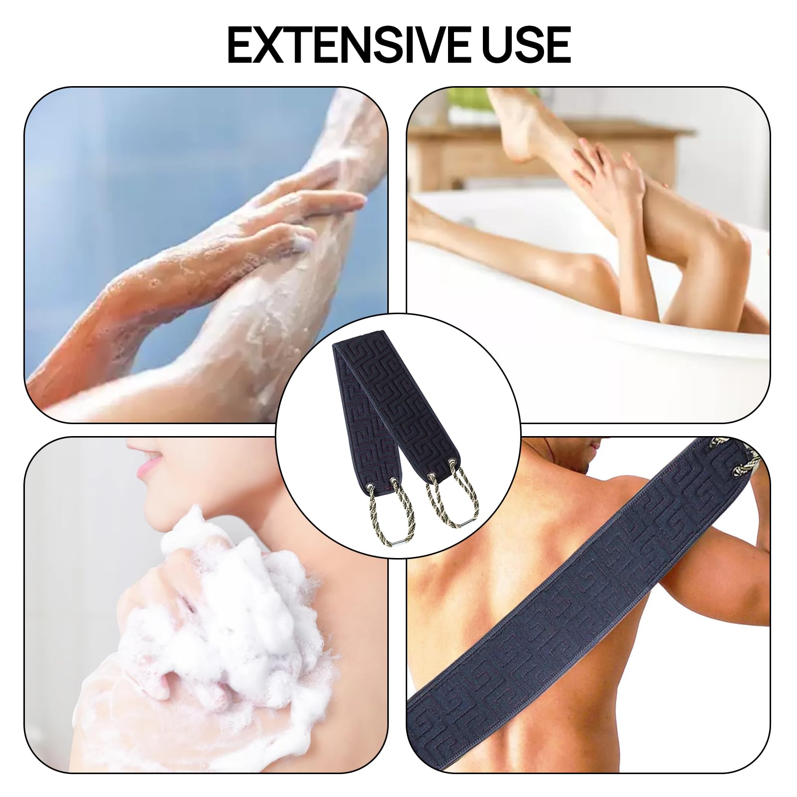 1PCS Back Washer Double-Sided Deep Clean Your Body 38 Inches Back Scrubber with Handle Back Washers for Shower Washcloth Body Exfoliator Bath Tool for Use in Shower Back Scrubber for Men Women - Image 3