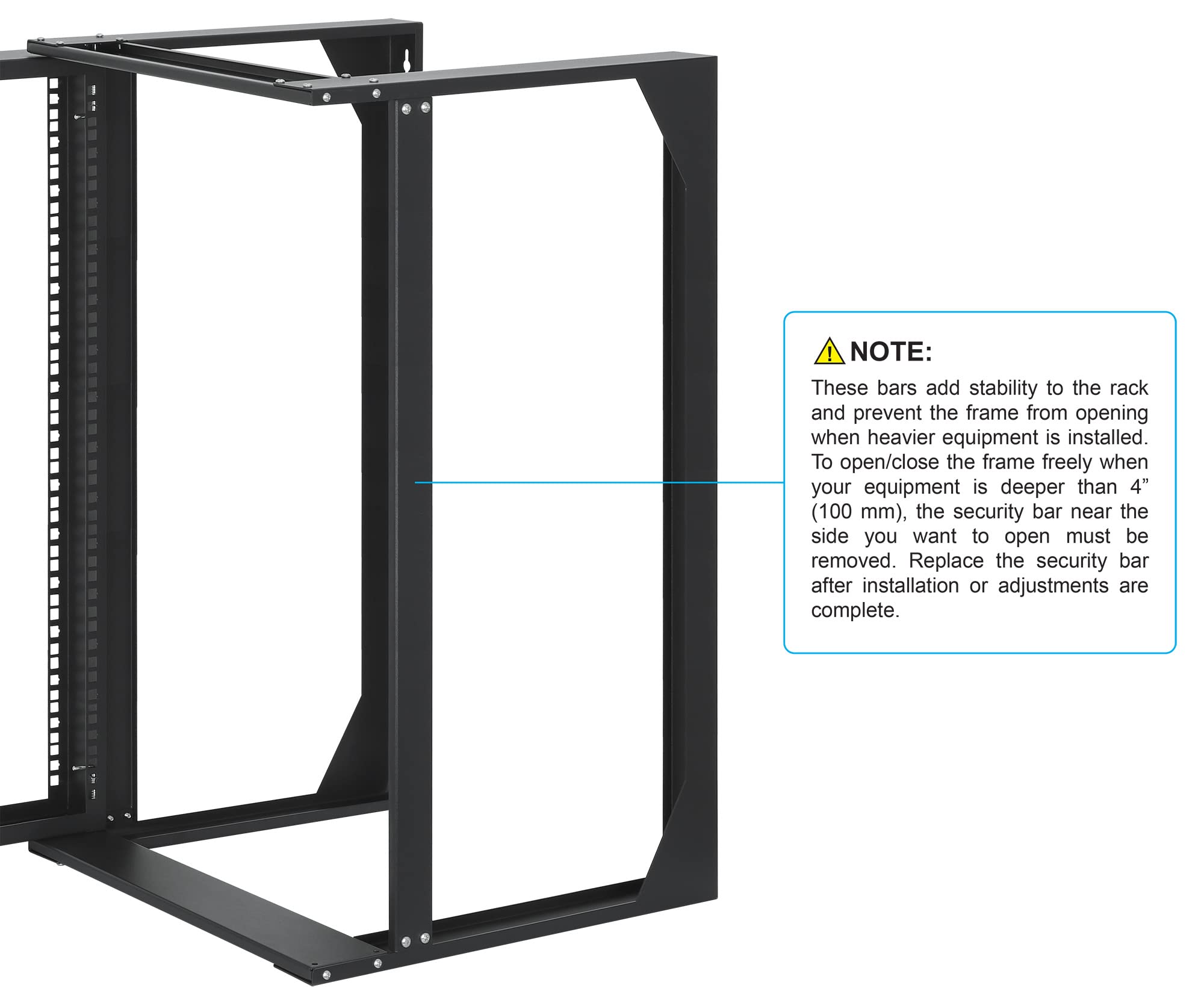 INTELLINET 716208 Armadio a Muro 19" Open Frame 2 Montanti Flat Pack 15U Nero