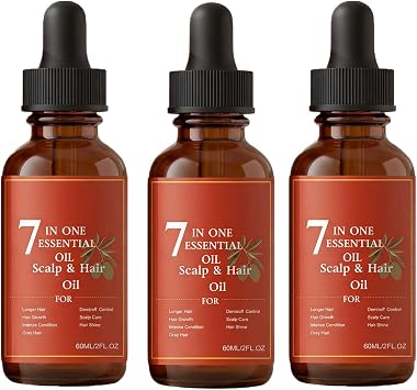 Halora Hair Care Oil, Hair Grow 7 One Serum, Deep Scalp Nourishing Hair For Thicker Fuller Hair, Repair Dry Hairs, Strengthen Roots, Lightweight Non-Greasy Formula For Men & Women 3