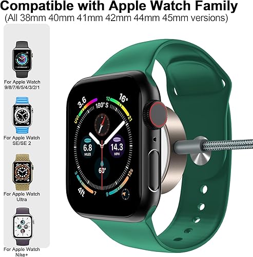 Vista 39 de Cargador magnético de carga rápida para Apple Watch, carga inalámbrica magnética compatible con iWatch Series Ultra/10/9/8/7/6/SE/SE2/5/4-[3.3 pies]