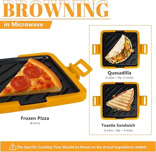 Miniatura 2 de Sandwichera para microondas, sandwich Toastie para microondas, prensa 3 en 1 con diseño apto para lavavajillas, no necesita electricidad, cocción