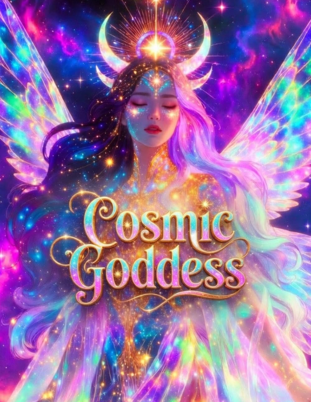 Cosmic Goddess Coloring Book for adults: Mystical Moon, Zodiac, and Cosmic Goddess Coloring Pages for Relaxation and Stress Relief (Celestial Goddess Coloring Collection)
