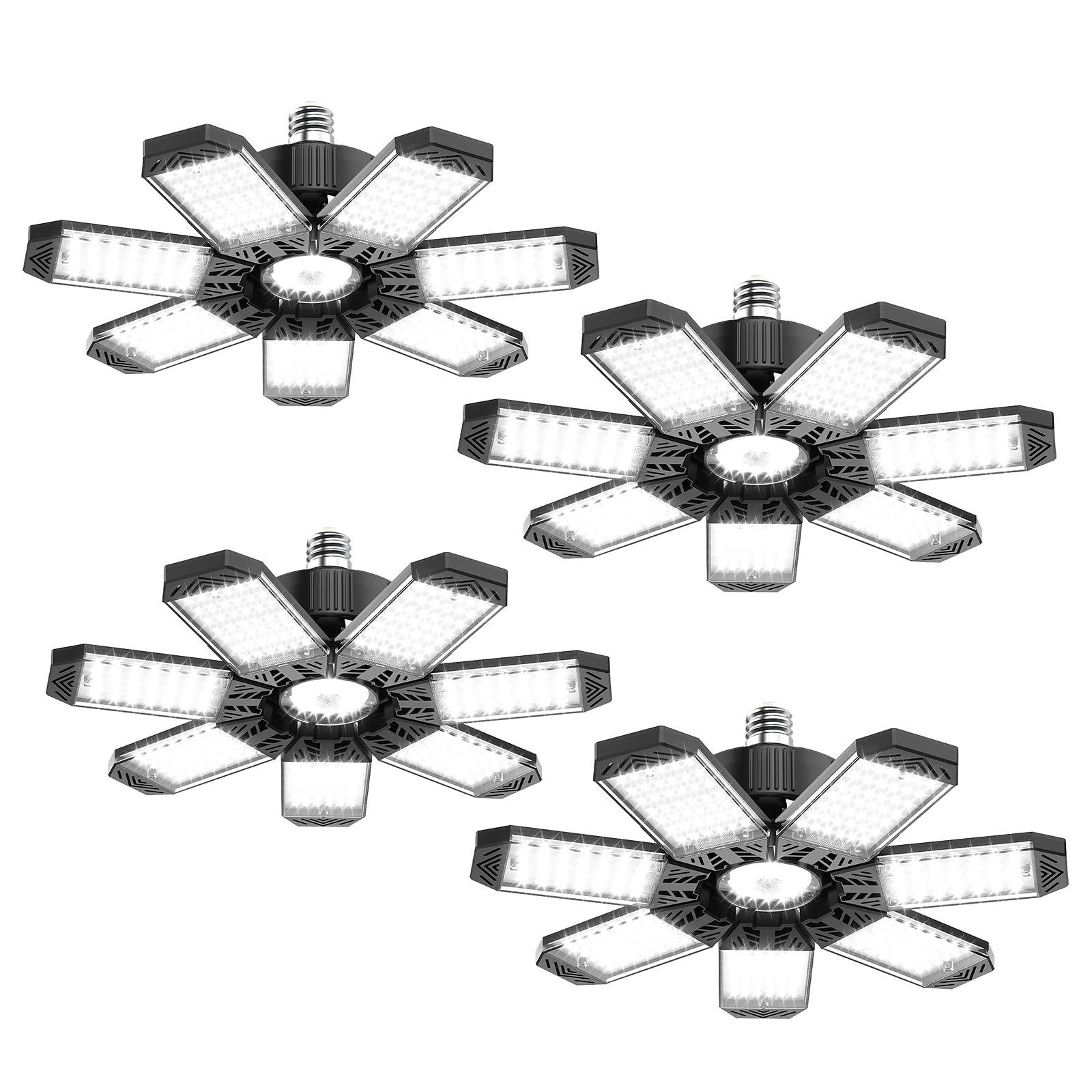 HAPYLUMI 200W LED Garagenleuchte 20000LM Werkstattlampe 6500K LED Werkstatt Deckenleuchte mit 7+1 Verstellbarem Panel