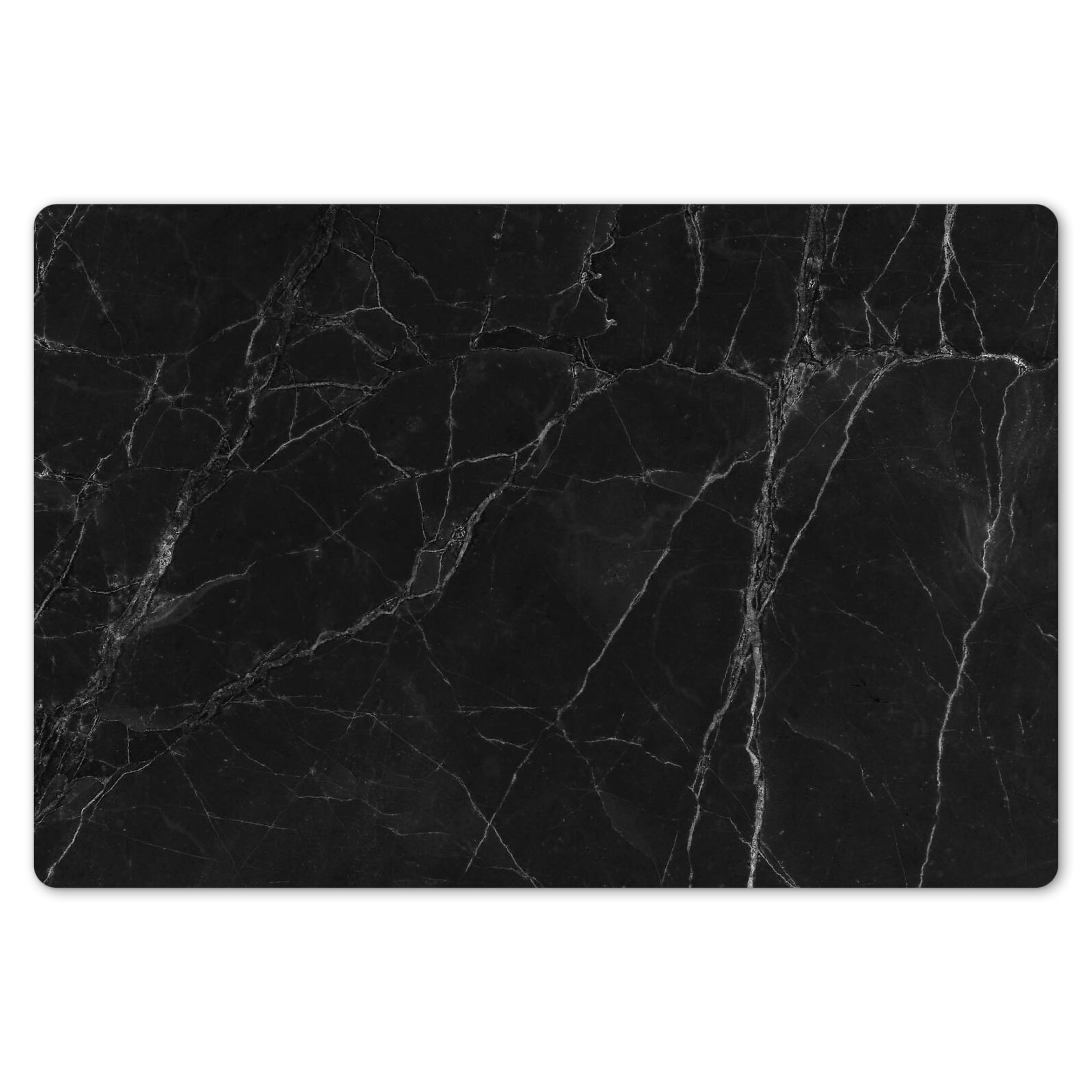 Kitchenyeah Black - Marble Kitchenyeah© Dining Table Placemats 18"X12" / 45X30 Cm Wipeable Placemat Small Place Mats Set Of 6 Non Stick Mat Dinning Matts Anti Slip Marble - Black