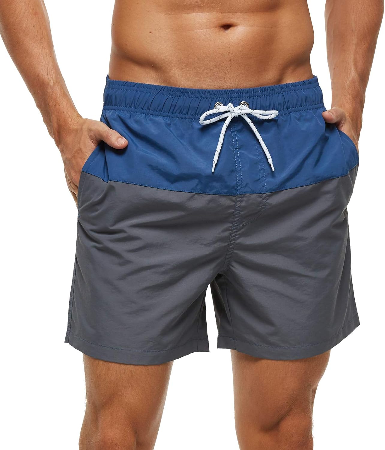 SILKWORLD Men's Swim Trunks Quick Dry Beach Shorts with Pockets | 