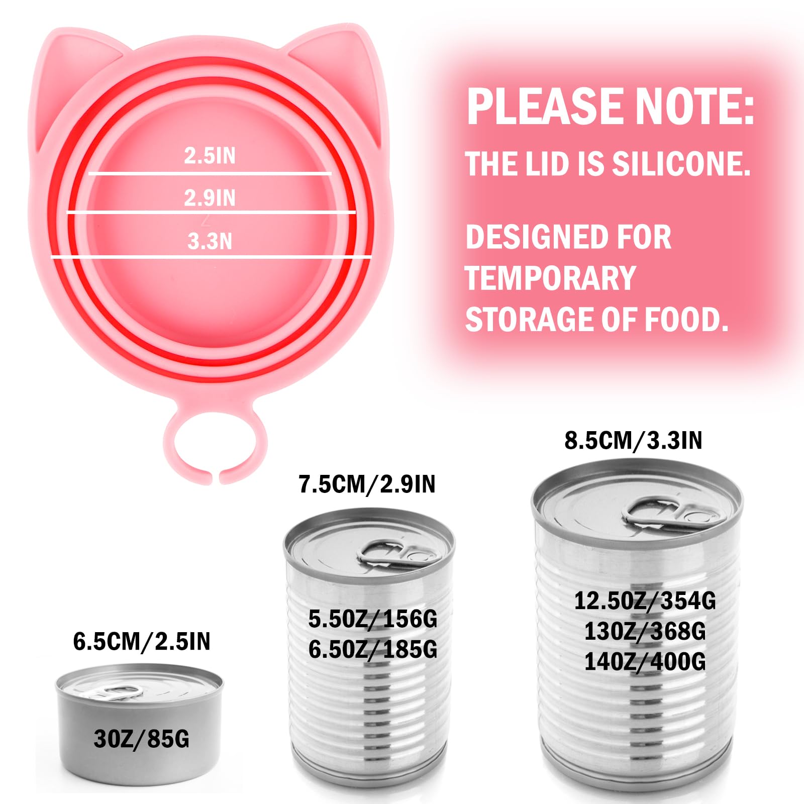 Set 2 In 1: Apriscatole E Cucchiaio Per Cibo Umido + Coperchi Silicone Per Scatolette