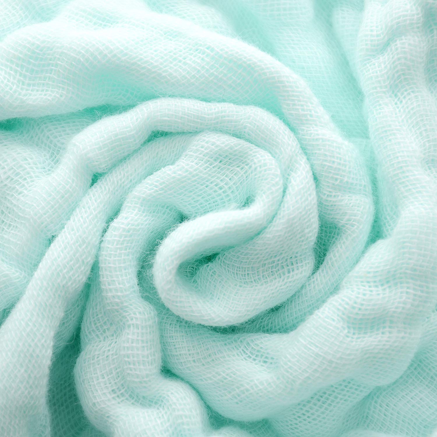 Mukin Baby-Musselin-Waschlappen – natürliche Musselin-Baumwolle Babytücher – weiches Gesichtshandtuch für Neugeborene für empfindliche Haut – Babyregister als Dusche, 10 Stück, 30,5 x 30,5 cm, Grün
