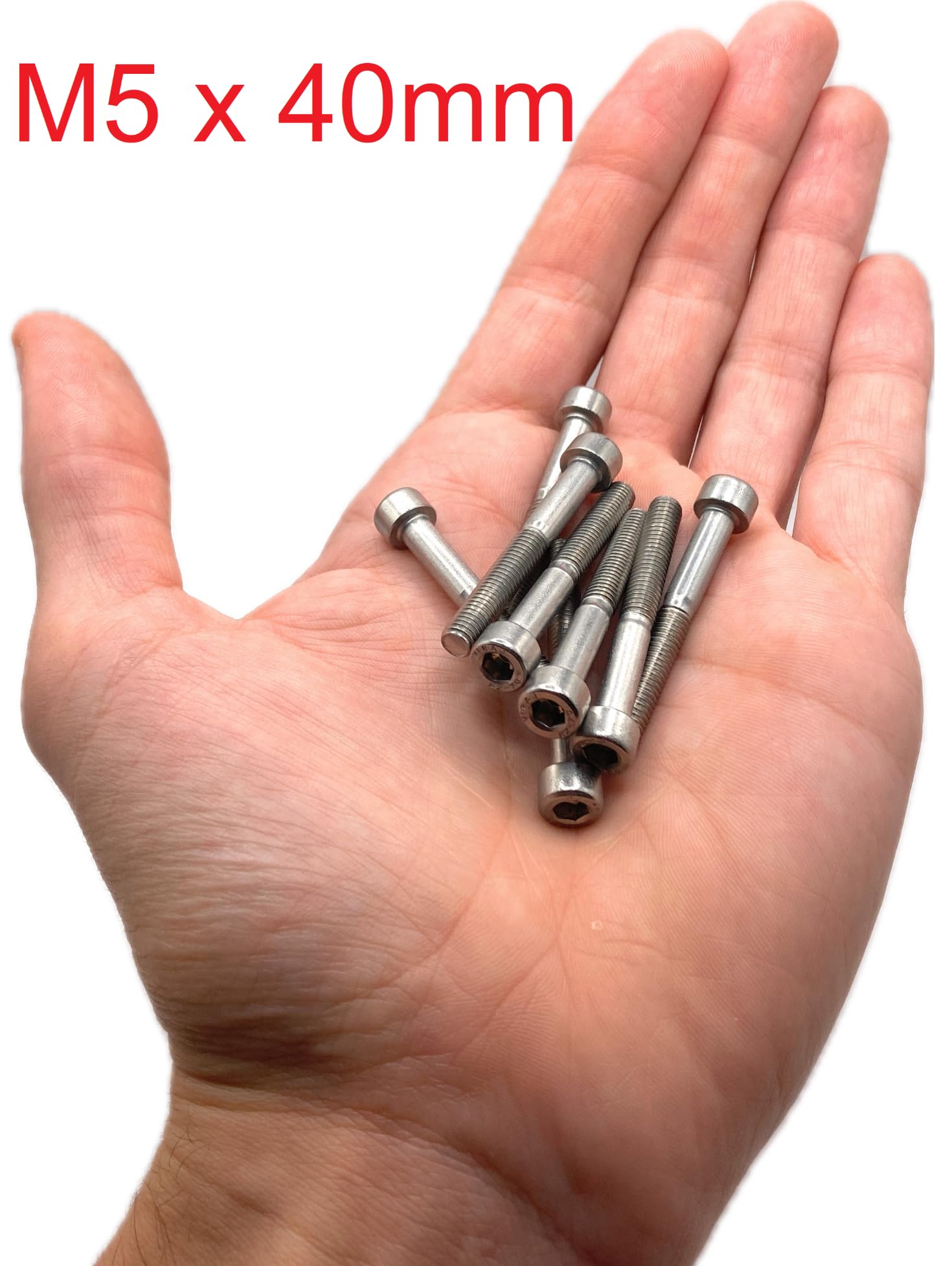 Screws Stainless Steel M5 x 40 mm Cylinder Head BTR Diameter 5 x 40 mm, A2 stainless steel, M5 x 40mm - Image 2