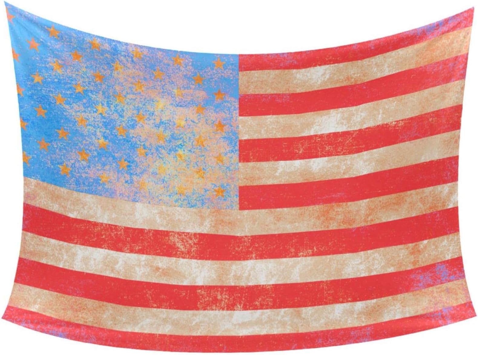 KQNZT Tapestry for Bedroom Aesthetic, Wall Decor, Wall Art for Bedroom Living Room, Vintage Art American Flag