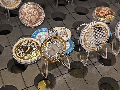 Miniatura 27 de Medallón anónimo de Alcohólicos Anónimos de Plata y Oro 1-60 años (20 años (XX)) Cápsula de Moneda AA Incluida