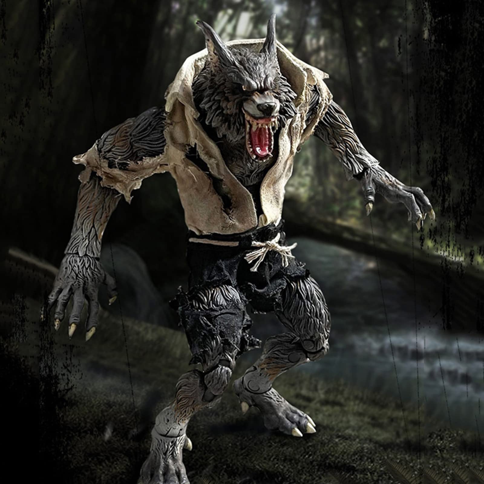 フィギュア 狼の頭部 吠えるポーズ Amazon.co.jp: 1/12ジャングルの遠吠え狼男ジャングルアクション