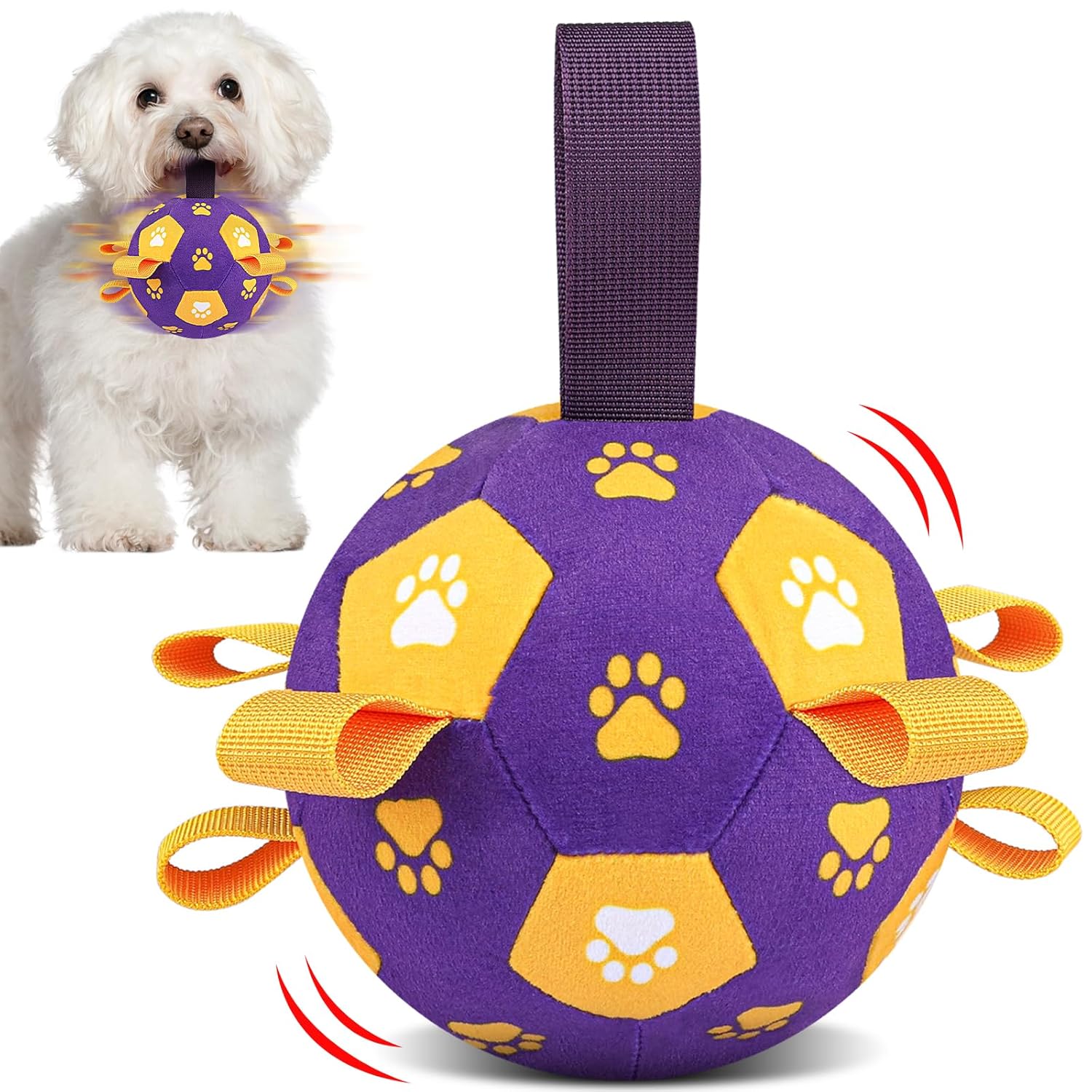QDAN Interactive Dog Toys Squeaky Moving Ball Toy with Remote Control Music Modes Bouncing Ball for Dogs Rechargeable