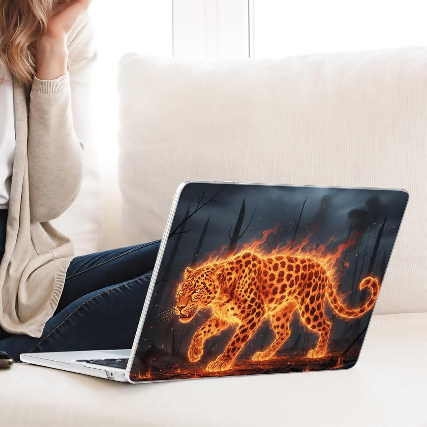Compatible with MacBook Neo 13-inch, Hard Shell Case with Keyboard Cover and Screen Protector (A3404 A18 Pro chip, 2026 Release) - Leopards MC21179