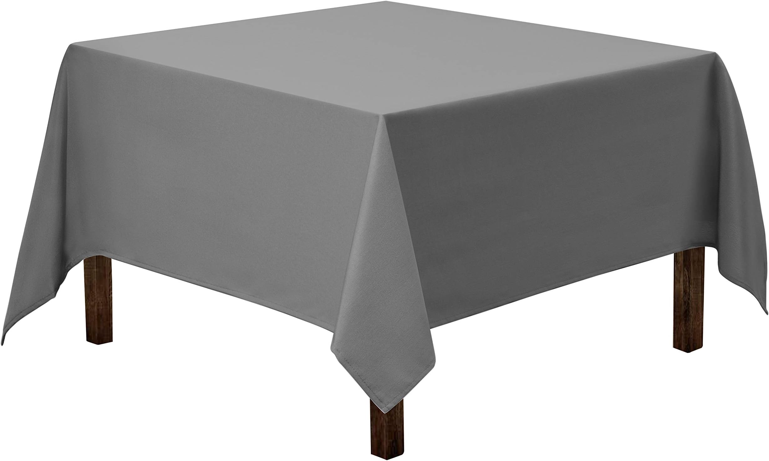 - Gee Di Moda Square Tablecloth - 52 x 52 Inch Charcoal Table Cloth for Small Square or Round Tables - Heavy Duty Washable Fabric - for Buffet Table, Holiday Party, Dinner, Wedding & Baby Shower