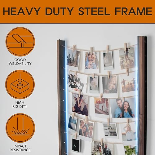 Miniatura 6 de J JACKCUBE DESIGN MK1300A - Marco de exhibición de fotos colgante, soporte para tablero de collage de fotos para múltiples fotos, Polaroid,