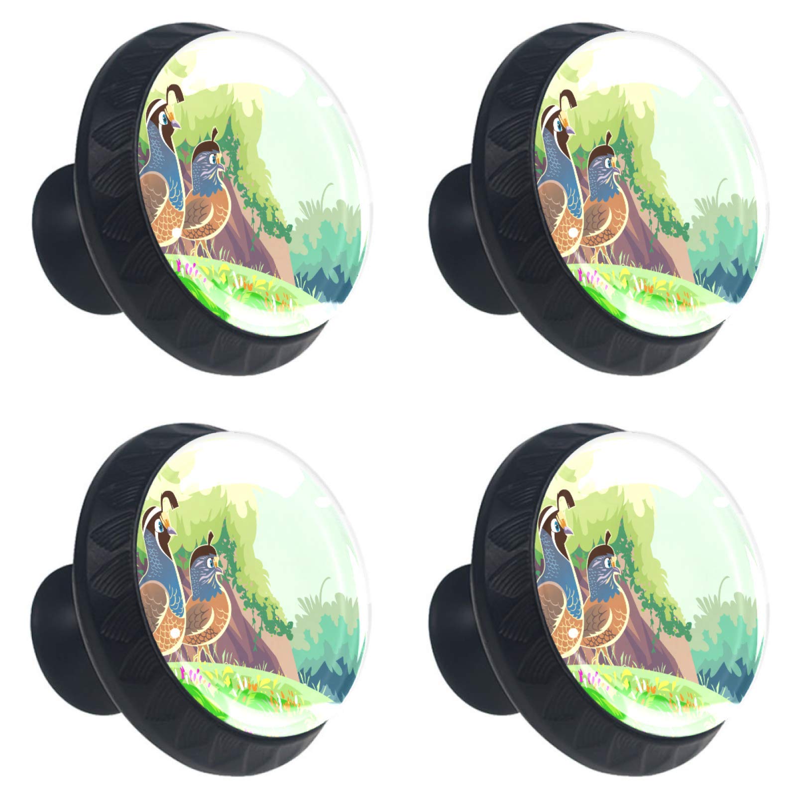 Boutons de tiroir lot de 4 pour remplacer vos poignées usées avec un design multicolore