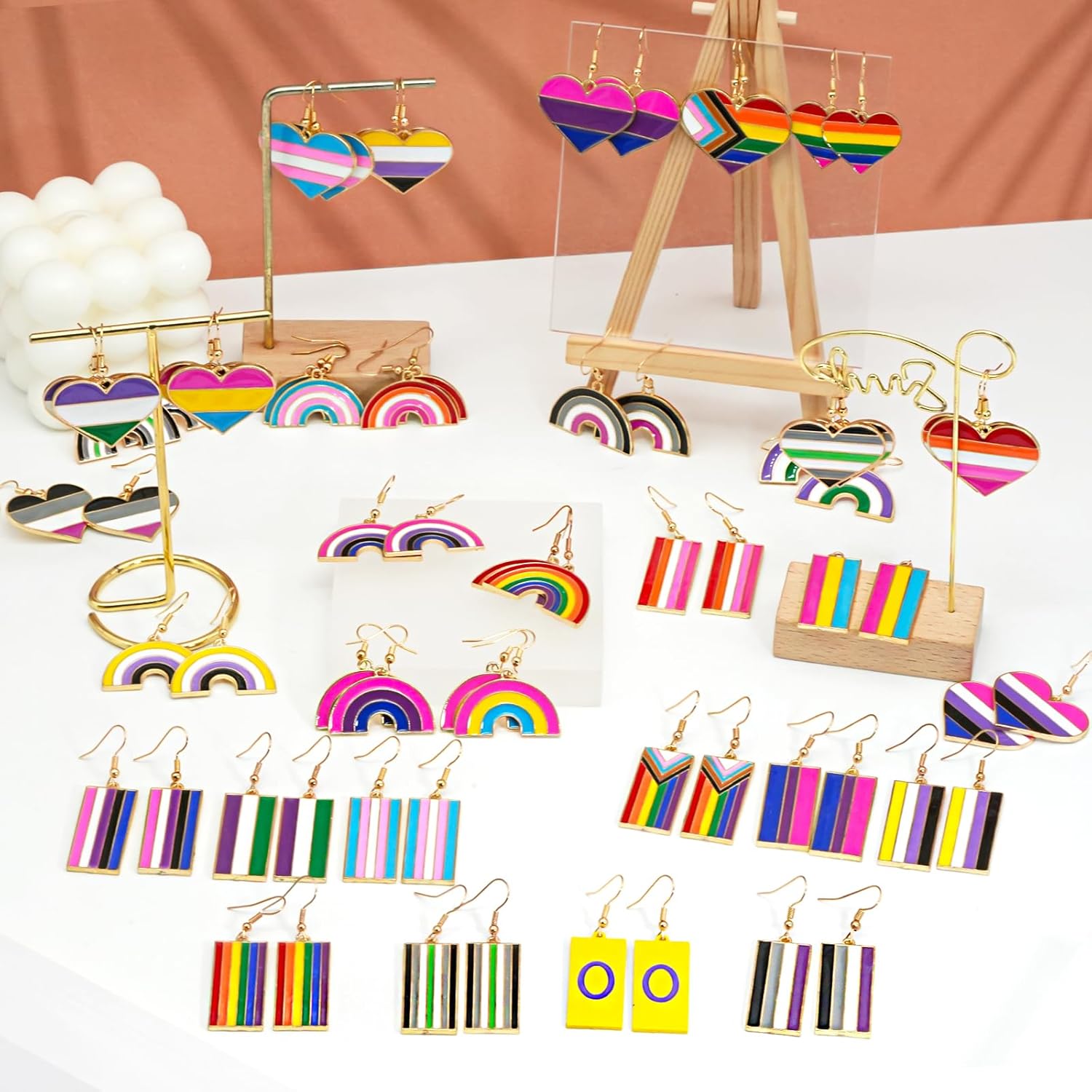 Rainbow Pride Earrings for Women Stainless Steel LGBT Earrings Dangling Gay Lesbian Pride Month Accessories - Image 6