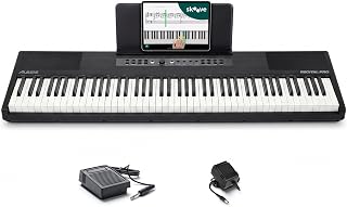 Recital pro MKII Piano digital de 88 teclas | Teclas ponderadas de acción de martillo, parlantes de 20 W, 25 voces, incluye pedal de sostenimiento, modos dividido/lección, para intermedios
