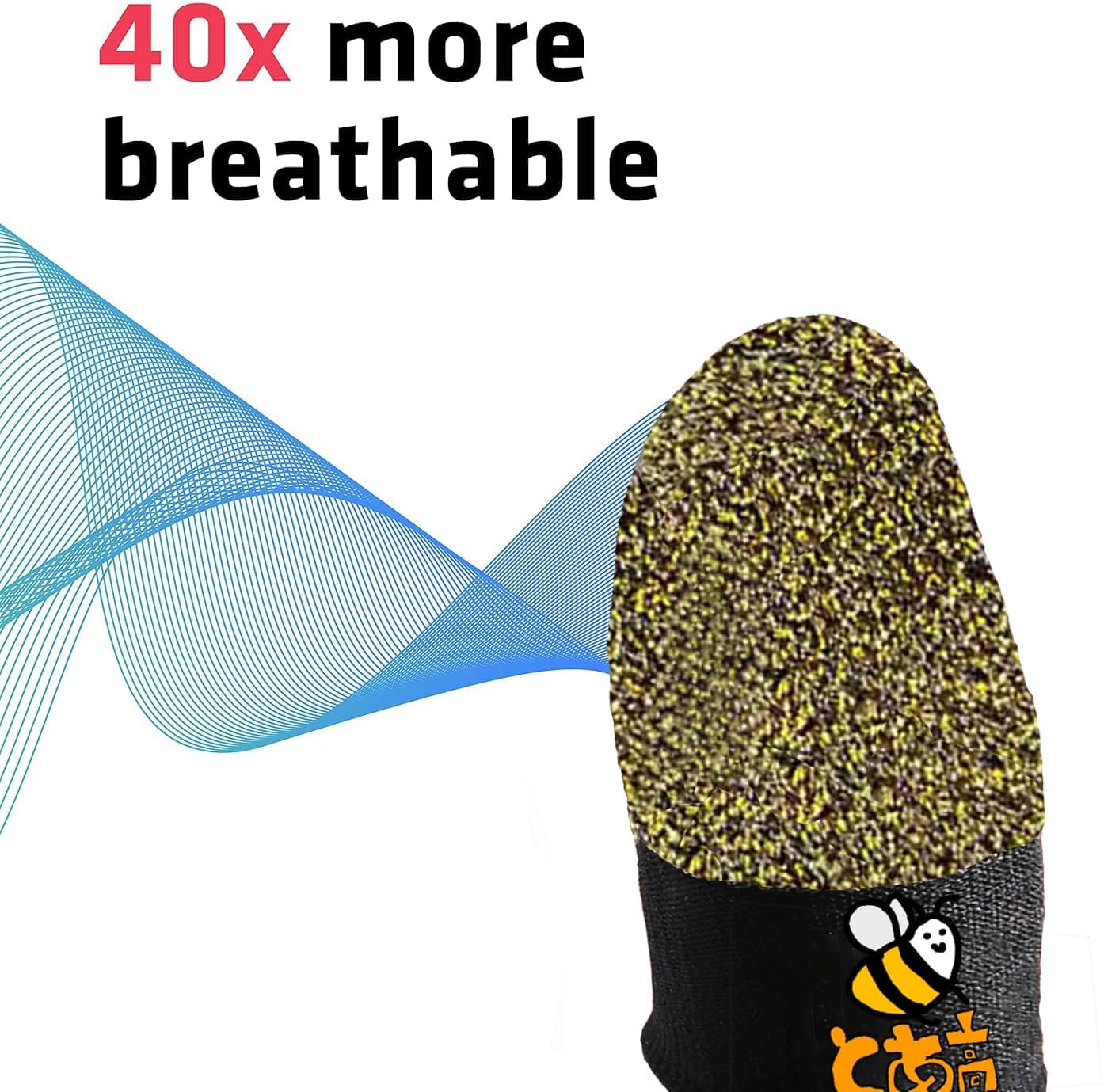 Pro Sack for Games, Finger Sack and Sack for High School Students, Bear and Bee, Next Controllers, Inner Grip Processing, Improved Fit, Ultra Thin 0.02 inch (0.4 mm), 70% Silver Fiber, Seamless