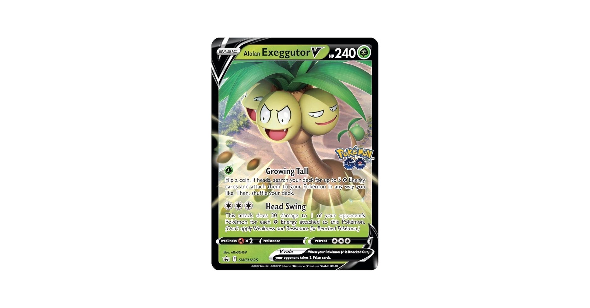 Alolan Exeggutor V - SWSH225 - SWSH Black Star Promos
