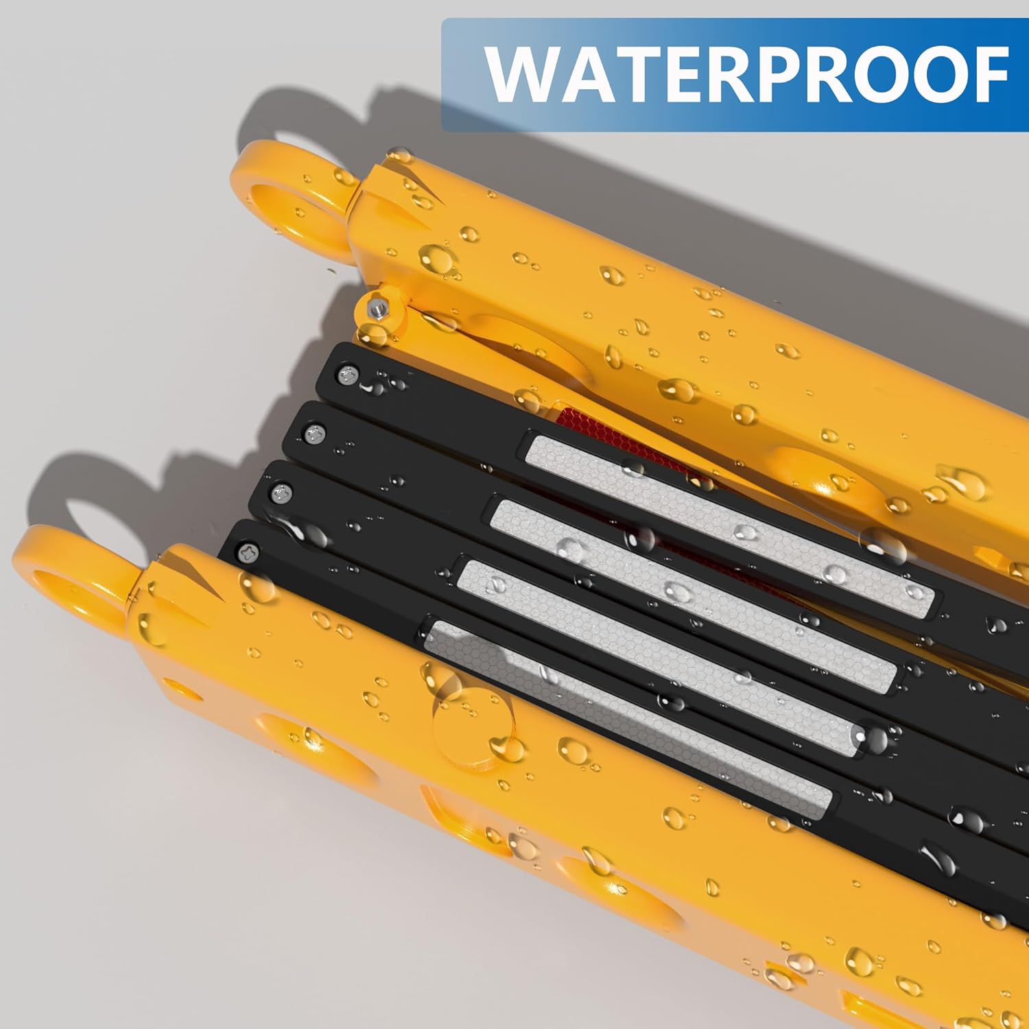 RELIANCER Expandable 8.46ft Safety Barricade,Retractable Security Barrier Water Filled Weighted Base,Adjustable Traffic Barricades,Outdoor Crowd Control Barriers,Driveway Isolation Gate,Garden Fence