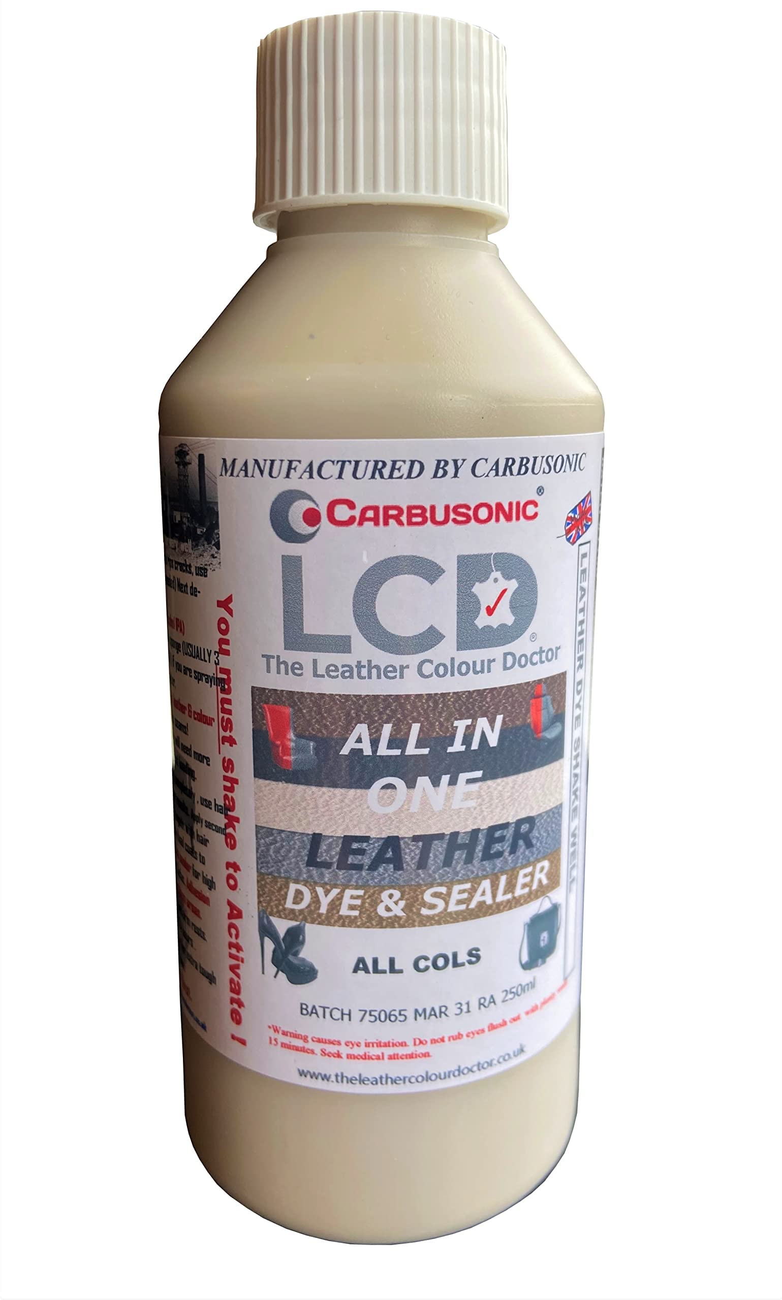 Carbusonic All in one Leather dye and sealant, Interior Leather Paint for Car Seats, Sofas, Arm Chairs, Shoes, Handbags & More. (Dark Grey, 500 ml) — view 38