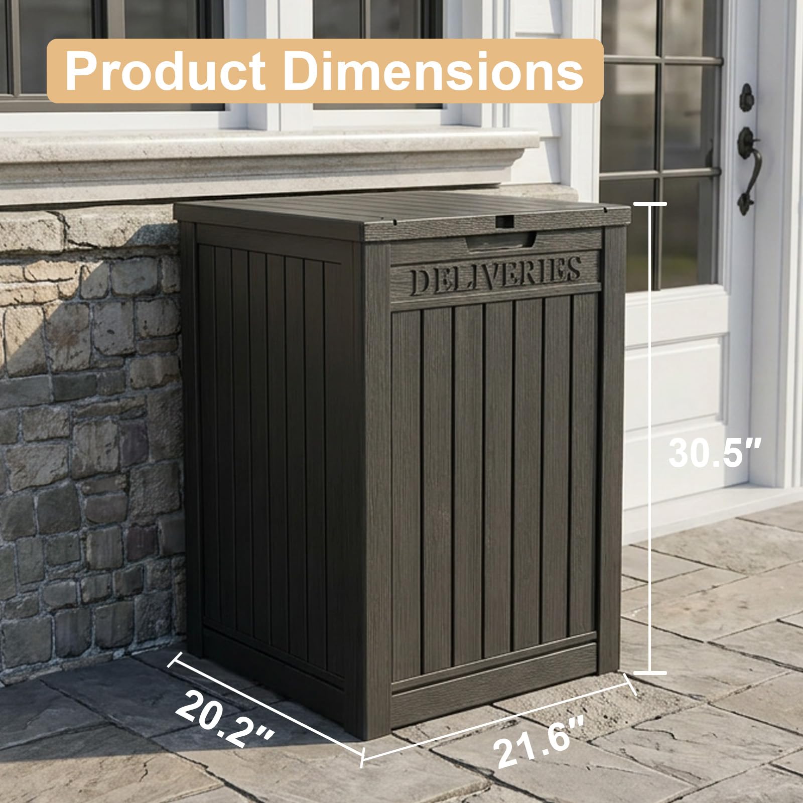 Amazon.com : PatioZen Package Delivery Box 55 Gallon with Lockable