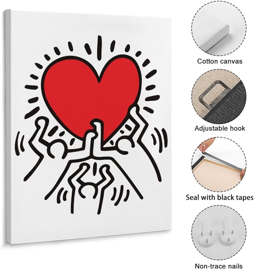 美品 Keith Haring キースヘリング ハートデザイン 花器 イタリア製 Keith Haring キースヘリング ハートデザイン 花器 イタリア製