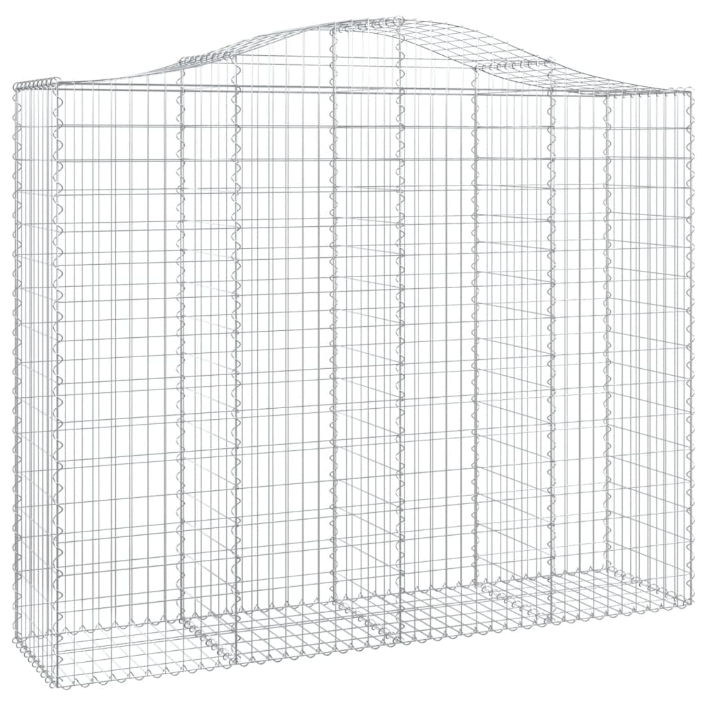 Gaviones de hierro galvanizado, 13 unidades, 200 x 50 x 160/180 cm | Juego de 13 robustos de hierro galvanizado con alambre de 3,5 mm para personalizar el jardín delantero, patio y jardín.