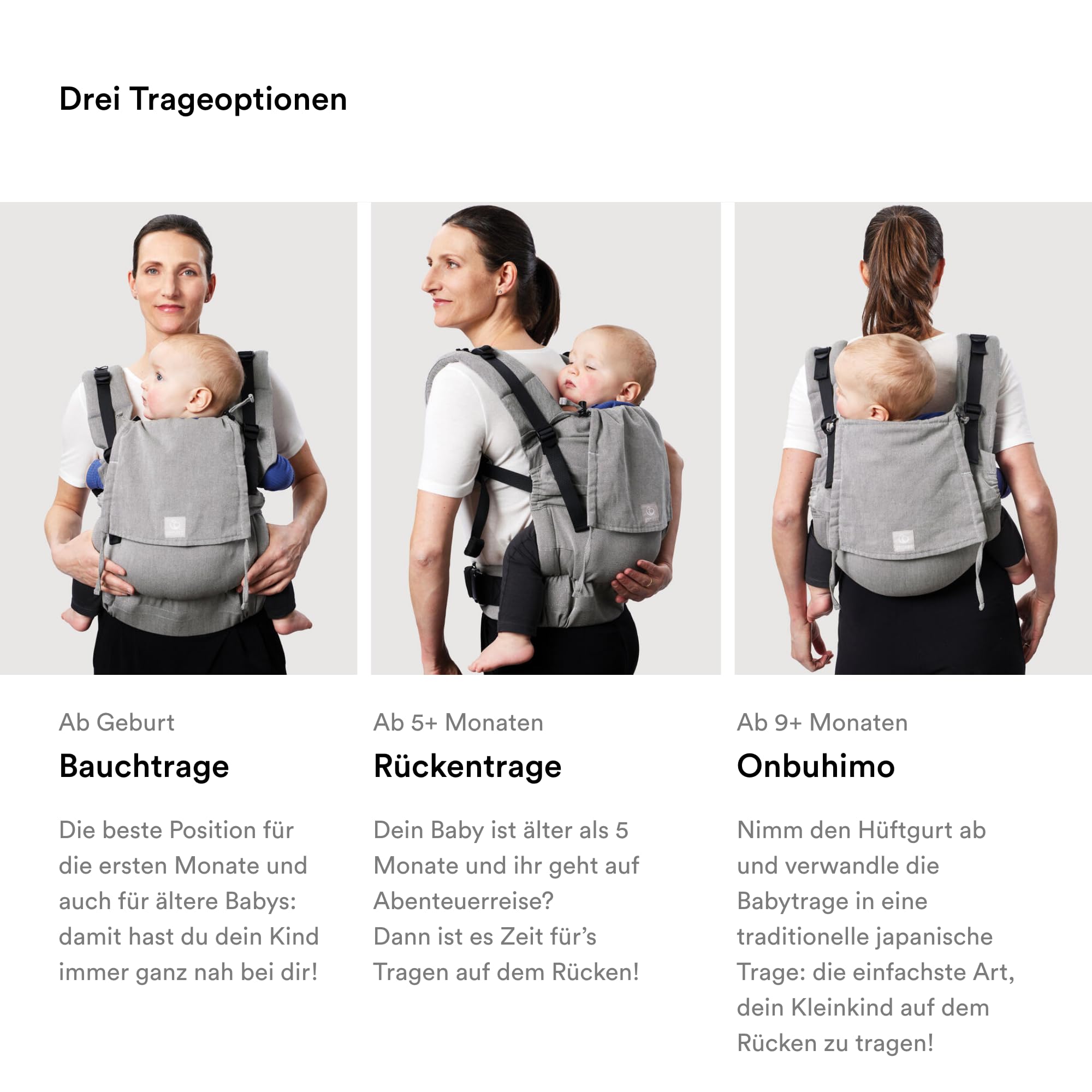 Stokke Limas Babytrage Flex Floral Beige OCS Full Buckle Babytrage Drei Trageoptionen 4-20 kg