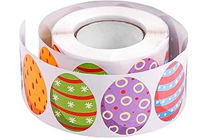 500 Colorful Easter Egg Roll Stickers for Kids