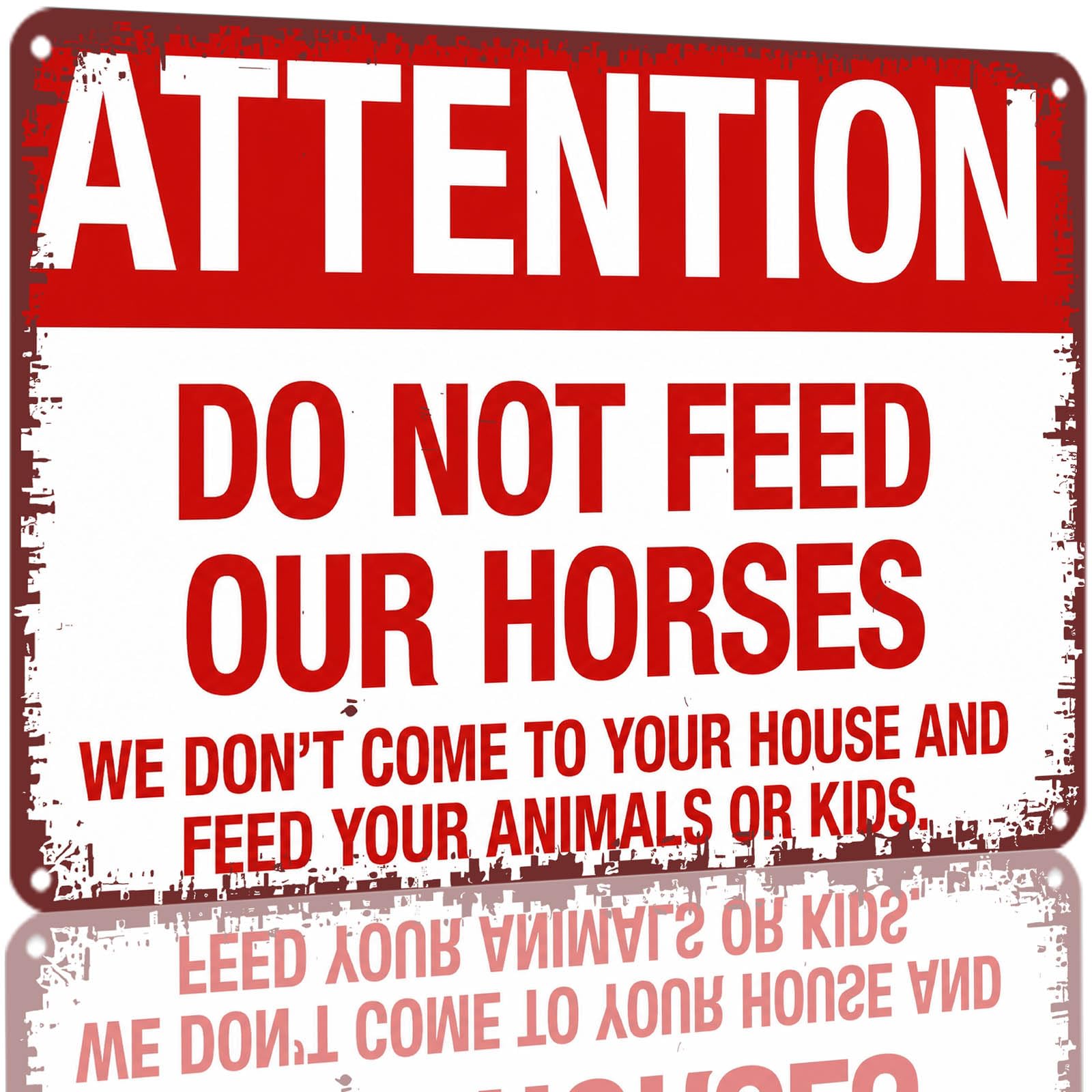 Kwqdozf As Pic Attention Dofeed Our Horses Vintage Metal Tin Sign 8X12 Inch Aluminum Wall