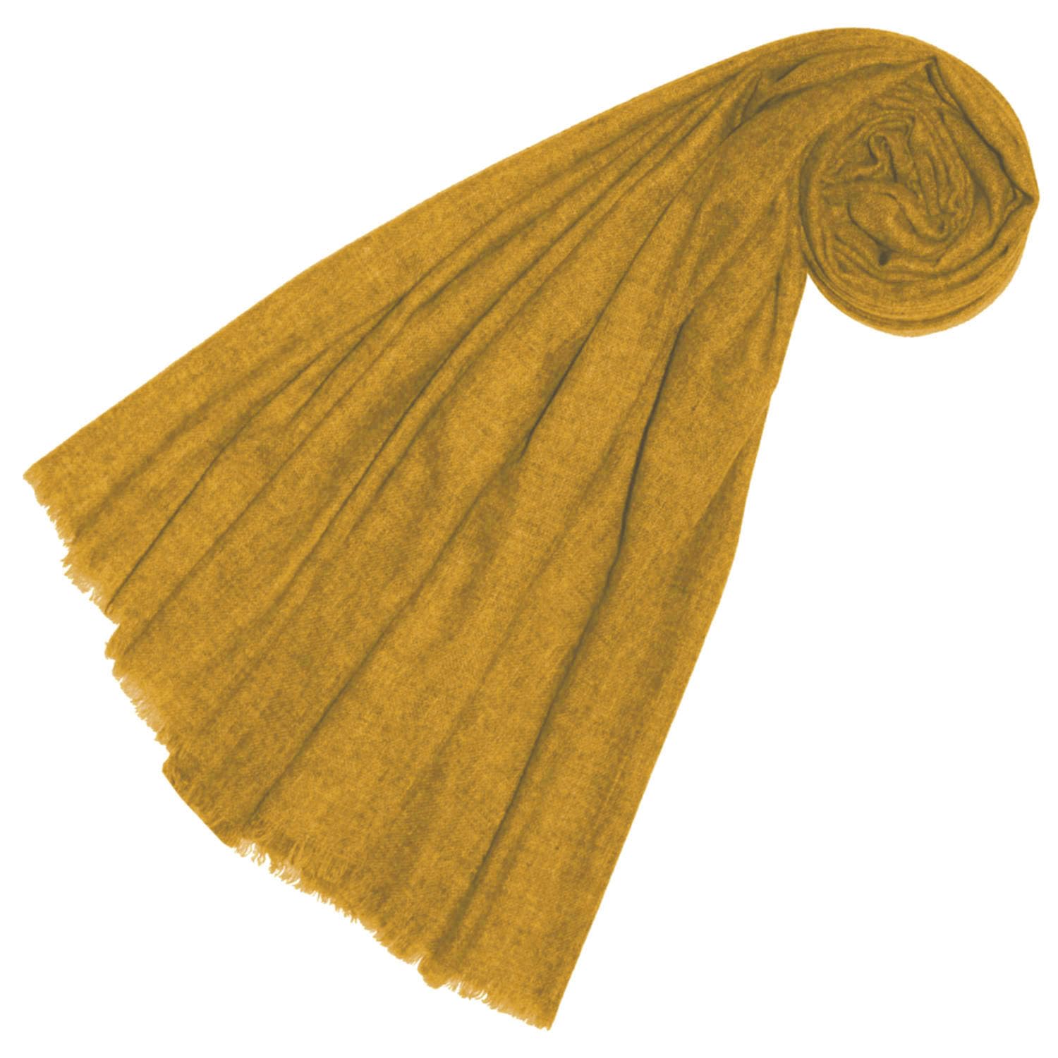 Lorenzo Cana Herren Schal Schaltuch aus 100% Kaschmir leicht kuschelweich Kaschmirschal Kaschmirtuch Kaschmirpashmina gelb 7869611