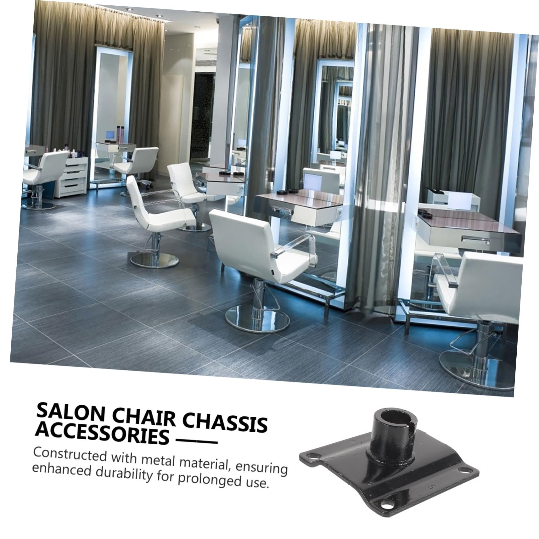 Hohopeti Metallfriseurstuhl Ersatz Chassis Robust Langlebig Haarpflege Stuhl Reparaturteil für Friseure Komfortabel Praktisch Vielseitig für Salongebrauch