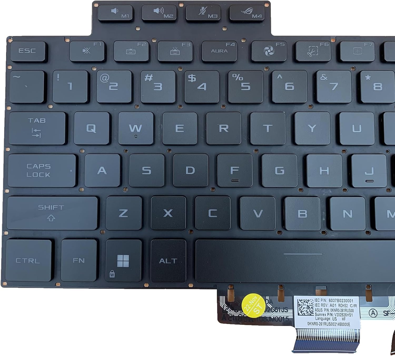 Laptop Replacement US Layout RGB Backlit Keyboard for ASUS ROG Zephyrus G15 GA503 GA503Q GA503QS ‎GA503QR GA503QM & ROG Zephyrus M16 GU603 GU603H Series Laptop, ROG Zephyrus G15 GA503 V202526JS1