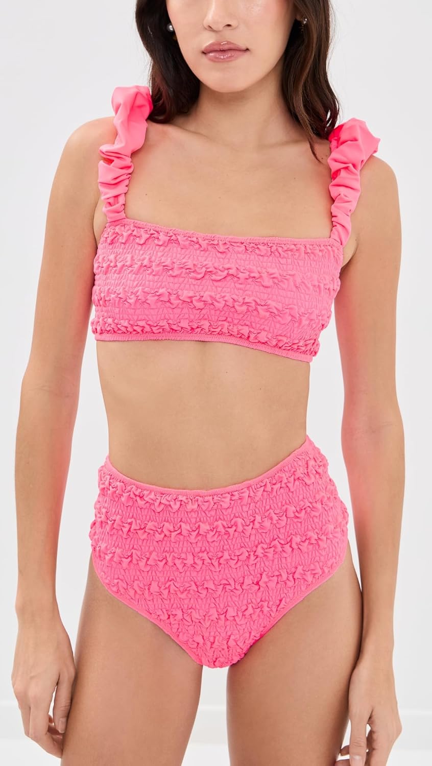 Sea Women's Cybelle Smocked High Waisted Bikini Bottoms