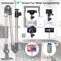 woleyi Hosszú Karú Tablet Fali Tartó - 360° Forgatható Alumínium Állvány 95cm Kihúzható Karral iPad, iPhone, Galaxy Készülékekhez (4-12,9") 7
