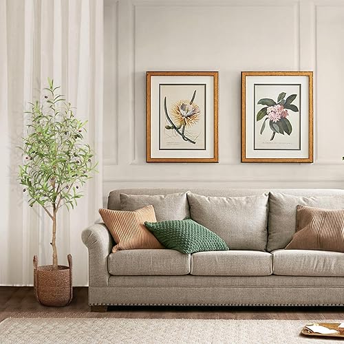 Miniatura 4 de Árbol de olivo artificial de 5 pies, árbol de seda de olivo falso en maceta con maceta, ramas de olivo natural y hojas realistas, árbol sintético