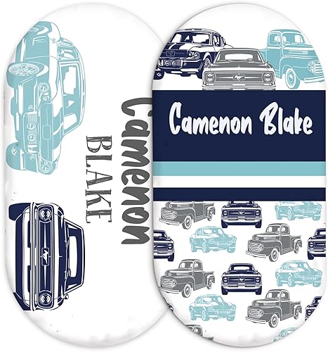 Juego de 2 sábanas de moisés personalizadas para bebé, sábanas de colchón de moisés personalizadas con nombre, ajuste universal para varios