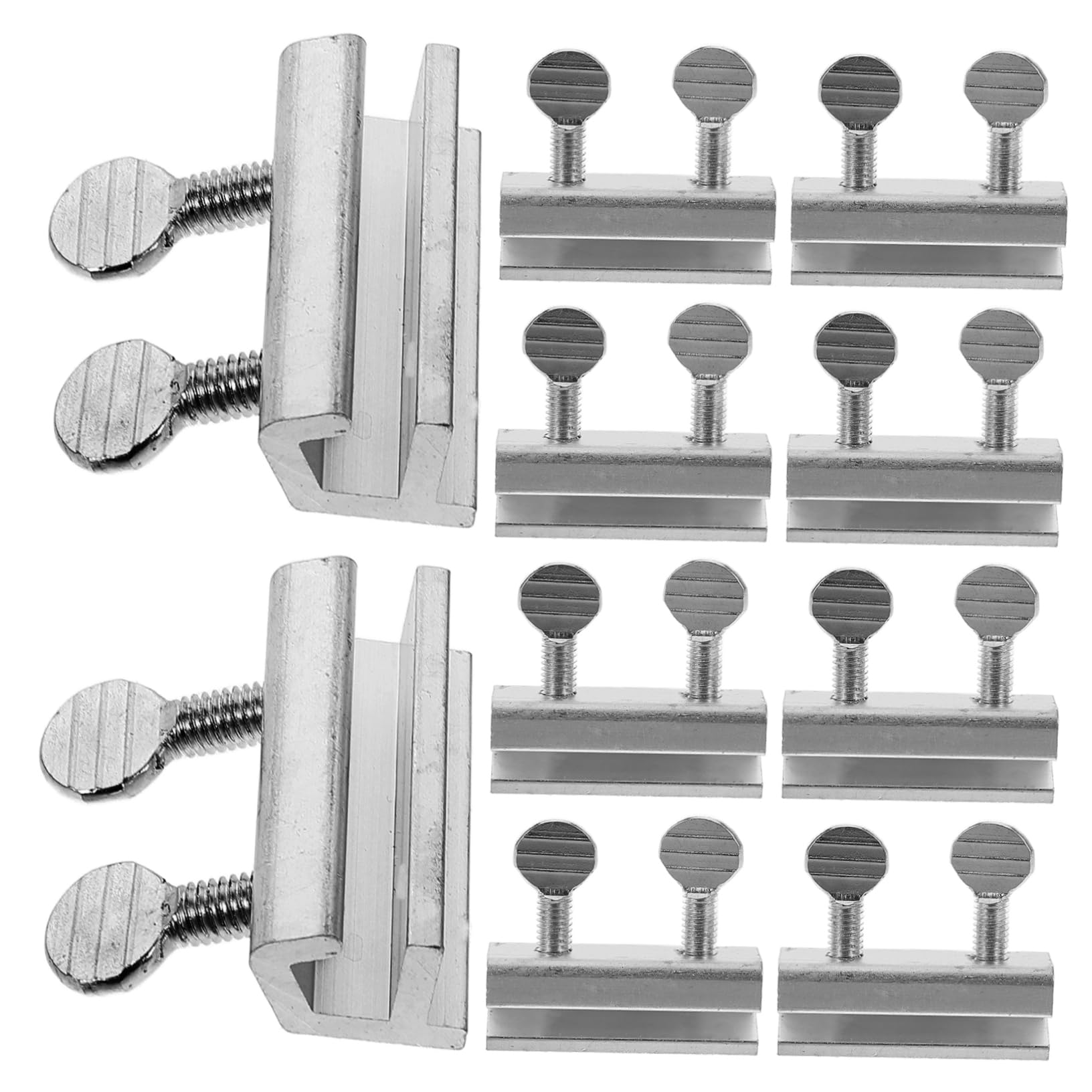 VILLCASE Cerraduras de Seguridad para Ventana Corredera Horizontal, Aluminio Ajustable, 12 Piezas, con Llave, para Casa y Oficina