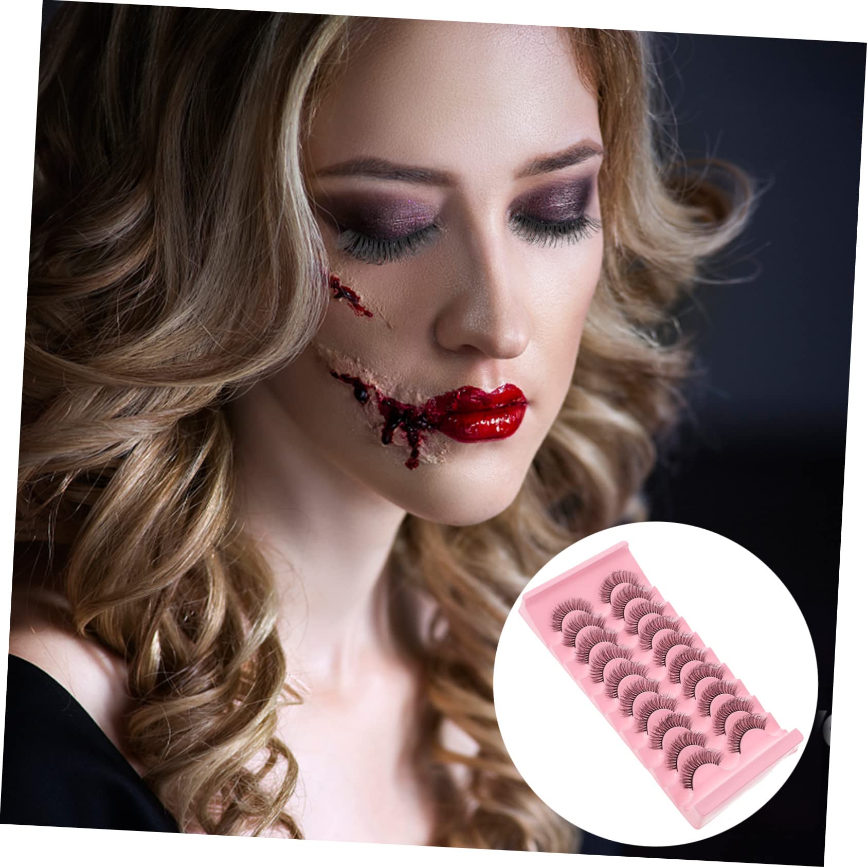 FOMIYES Paquete De 4 Pestañas Postizas Esponjosas Accesorios De Maquillaje Para Mujeres Fiestas 10 Pares X 4