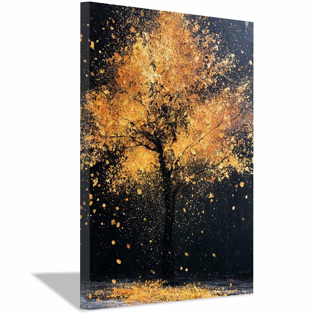 HOQIU Tree Wall Art Dual color Magics tree artwork, home canvas prints, for Bathroom Living Room Bedroom(Multicolor)-30x40cm Framed