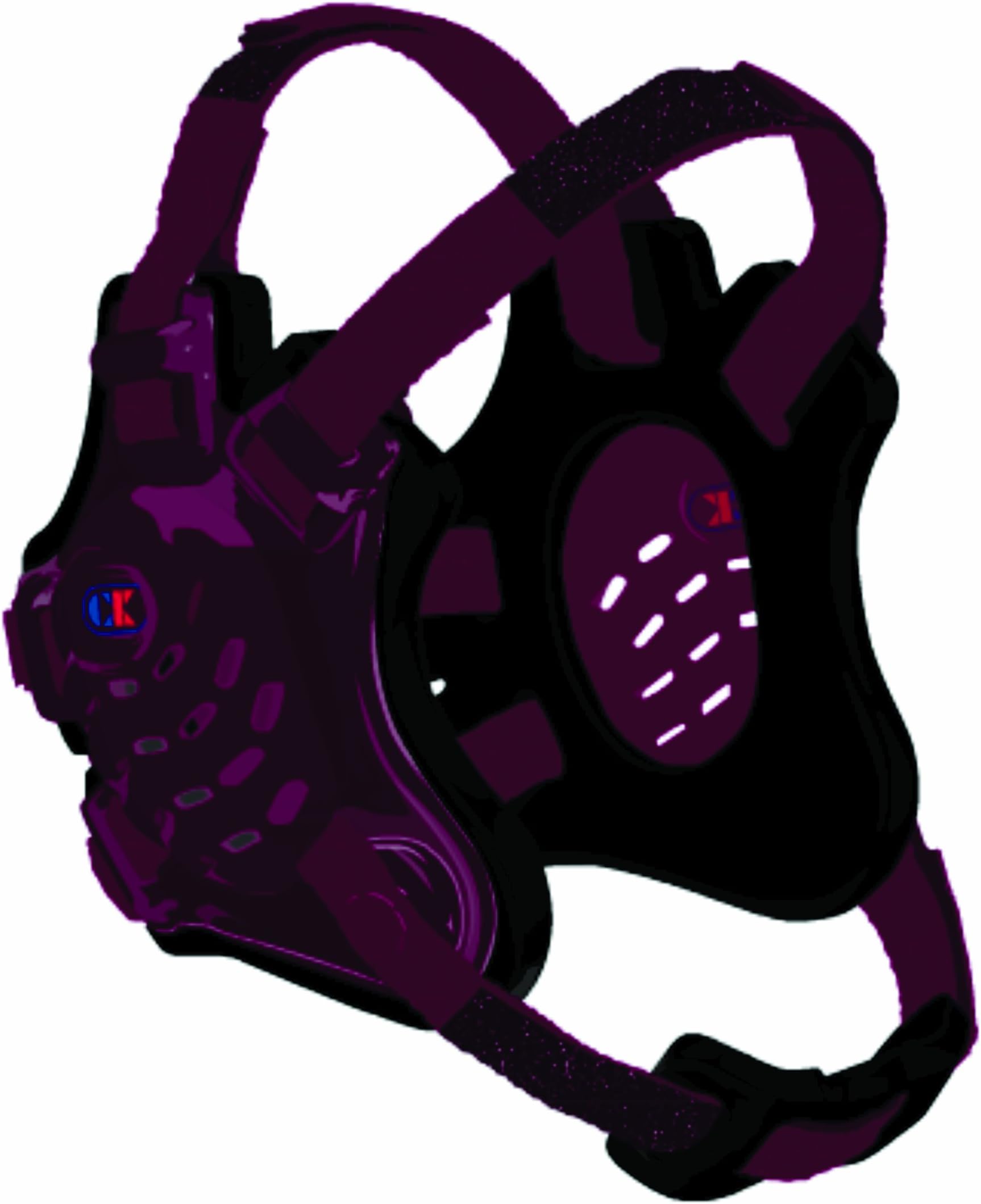F5 Tornado Wrestling Headgear - Black/Maroon/Black