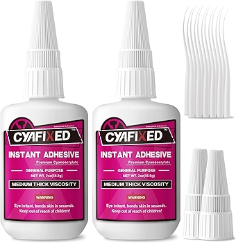 CYAFIXED Impact Resistant CA Super Glue - Medium-Thick Instant Adhesive