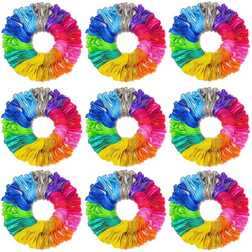 1000 Pcs Balloons Assorted Color, 10 Inch - 12 Rainbow Color Latex Party Balloons for Birthday Graduation Wedding Party Supplies Arch Garland (