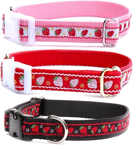 Strawberry dog collar Clearance